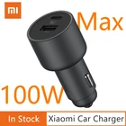 Зарядное устройство для автомобилей Xiaomi 100 Вт, быстрая зарядка 5 В, 3 А, USB-A, USB-C, два разъема, беспроводной, внешнее зарядное устройство для телефонов