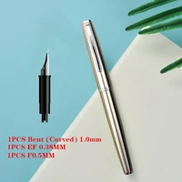 jinhao full steel fountain pen ef f bent nib 0 5mm0 38mm nib fountain pen pens school office practice supplies gift