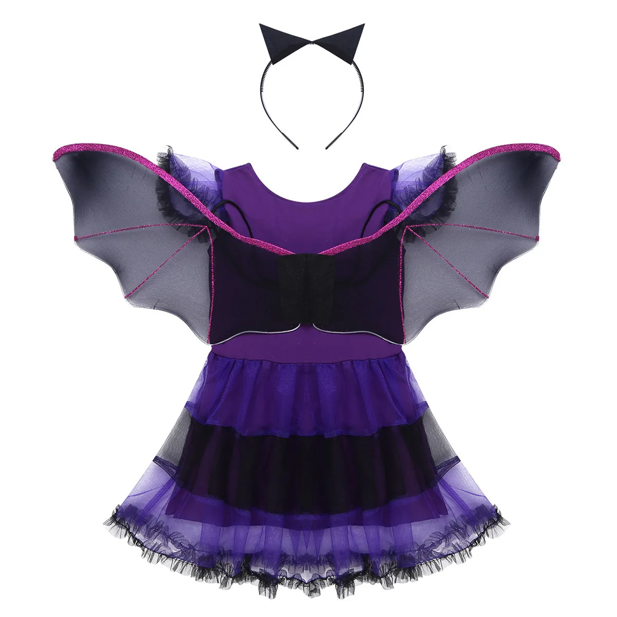 Маскарадный костюм на Хэллоуин для детей маскарадная вечеринка платье летучей