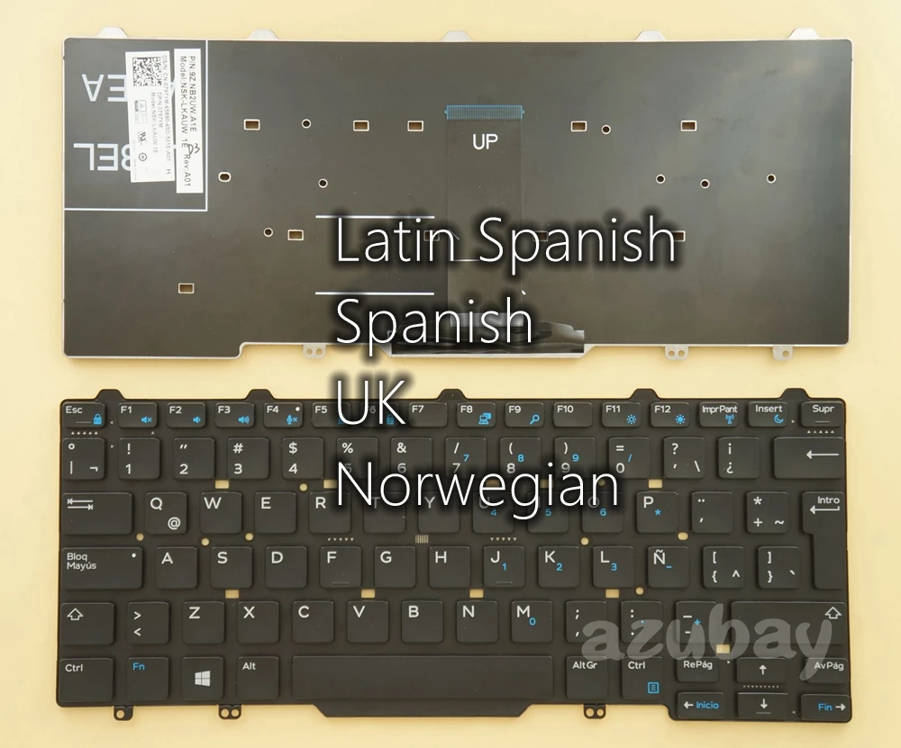 

Latin/ Spanish/ UK / Norwegian Keyboard For Dell Latitude 13 Education, 3340 3350, Latitude 13 7350, 0797YM 08TJHT 010M30 0VW6J9