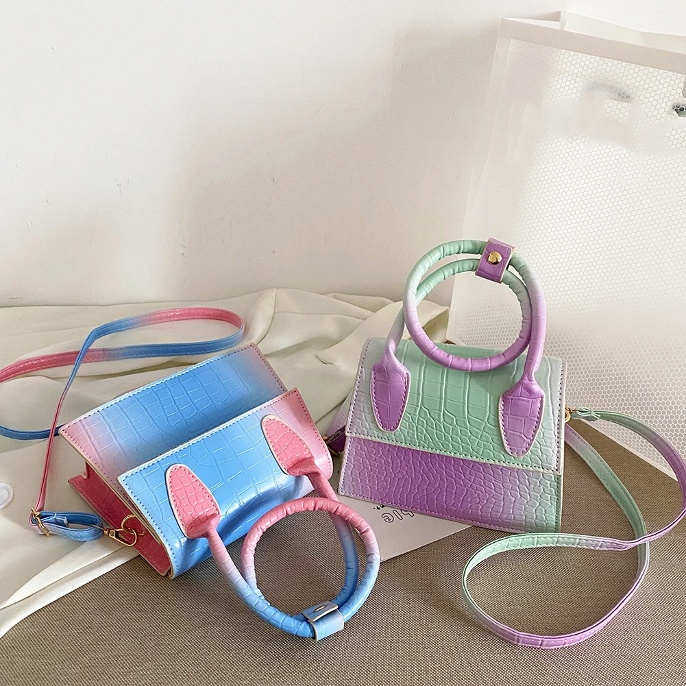 

Женская мини-сумка через плечо, из искусственной кожи, с узором под аллигатора