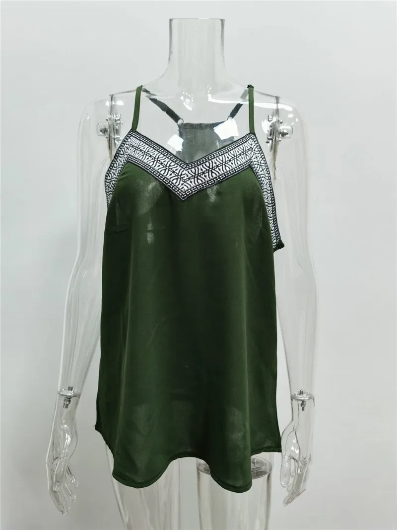 

Fashion in 2020 Women Summer Tank-sleeveless V Neck Loose Singlets Vest Leisure at home
