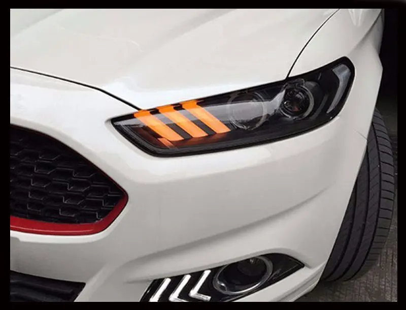 Автомобильный Стайлинг для Ford Fusion фар 2013- Mondeo DRL Mustang Дизайн Hid динамический сигнал Bi Xenon светодиодный луч аксессуары