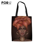Сверхпрочные сумки для покупок FORUDESIGNS, женская черная сумка для покупок с художественным принтом для девушек-подростков, сумки для книг для колледжа, женская сумка