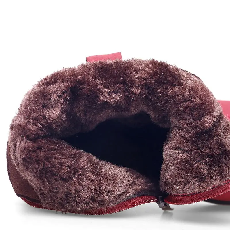 Bootee женские модные теплые зимние ботинки 2019 ботильоны на молнии женская обувь