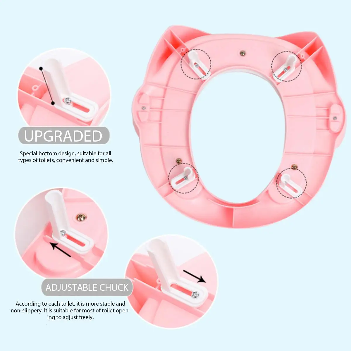 

Potty Training Seat for Kids Boys Girls Toddlers Toilet Seat for Baby with Cushion Handle and Backrest Toilet Trainer