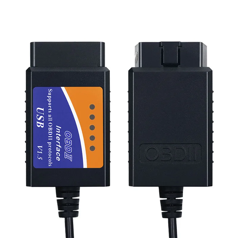 Лучшая цена USB ELM327 V1.5 OBD2 сканер кода ELM327 USB V1.5 Диагностический кабель ELM 327 Поддержка OBD2 протоколы для Windows 7 8 XP