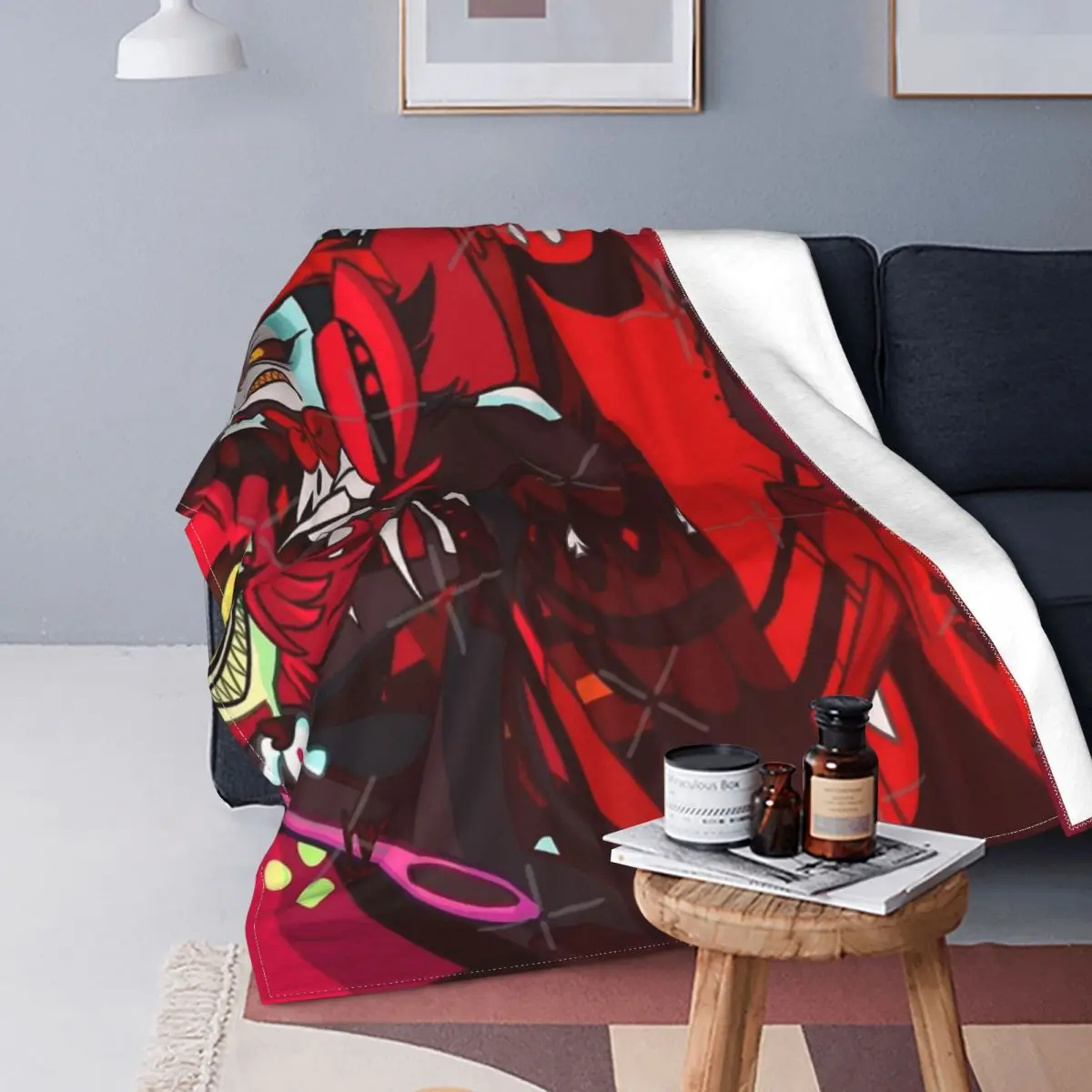 

Alastor Husk And Niffty-Manta a cuadros para cama, edredones, manta doble, colchas de verano