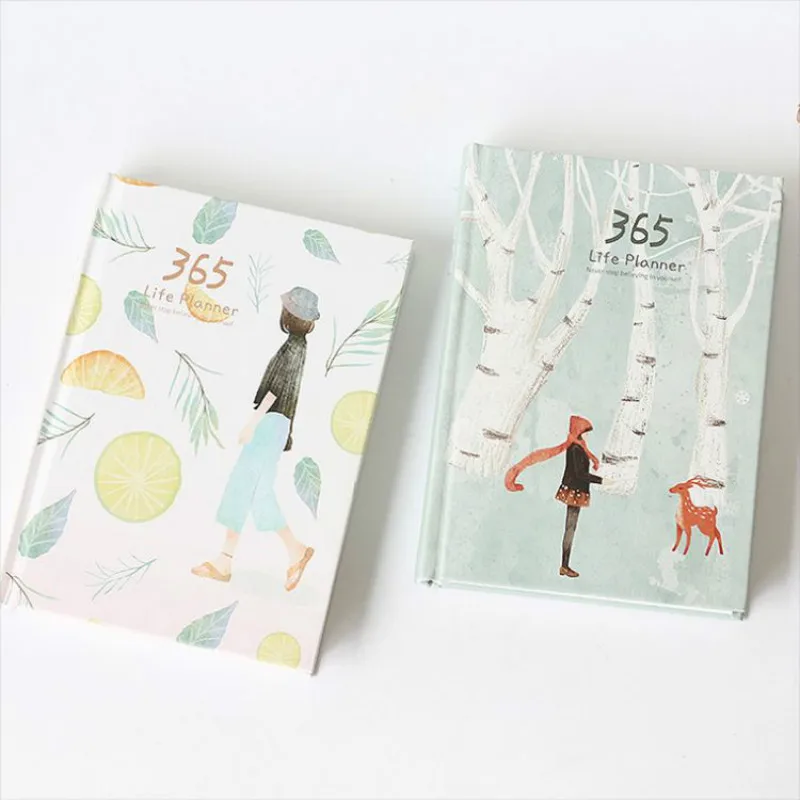 

365 days personal diary planner hardcover notebook diary 2021 office weekly schedule cute korean stationery libretas y cuadernos