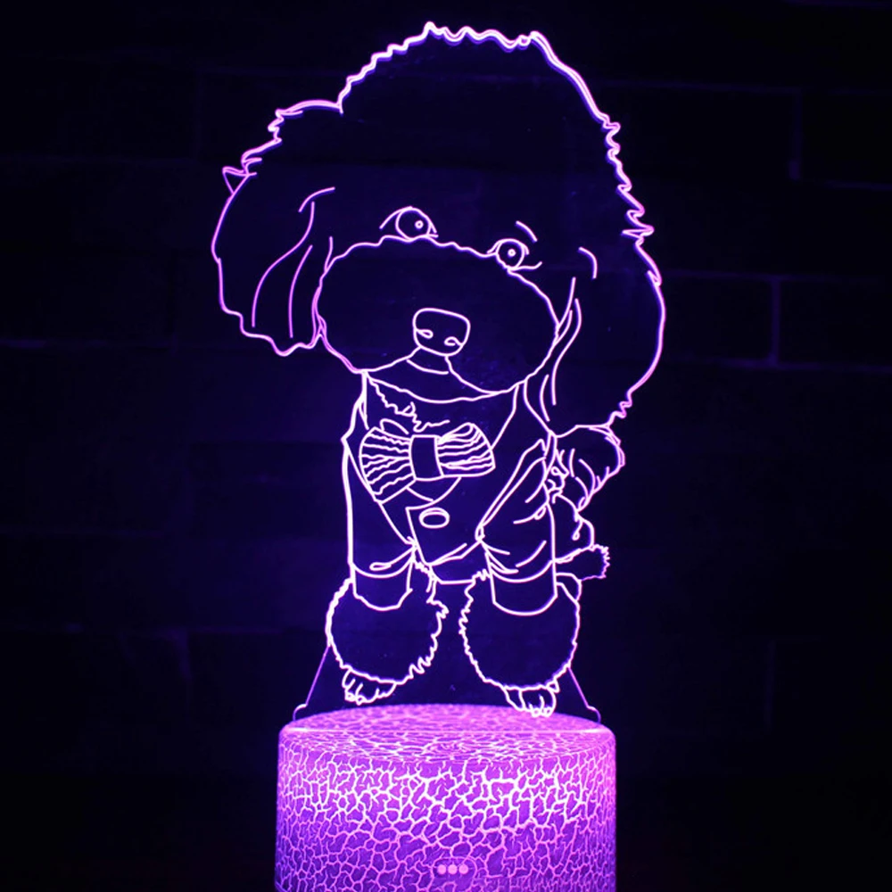 

Children's Bedroom Decoration Table Lamp 7 Colors 3D Night Light Led Touch Remote Control Usb Creative Table Lamp