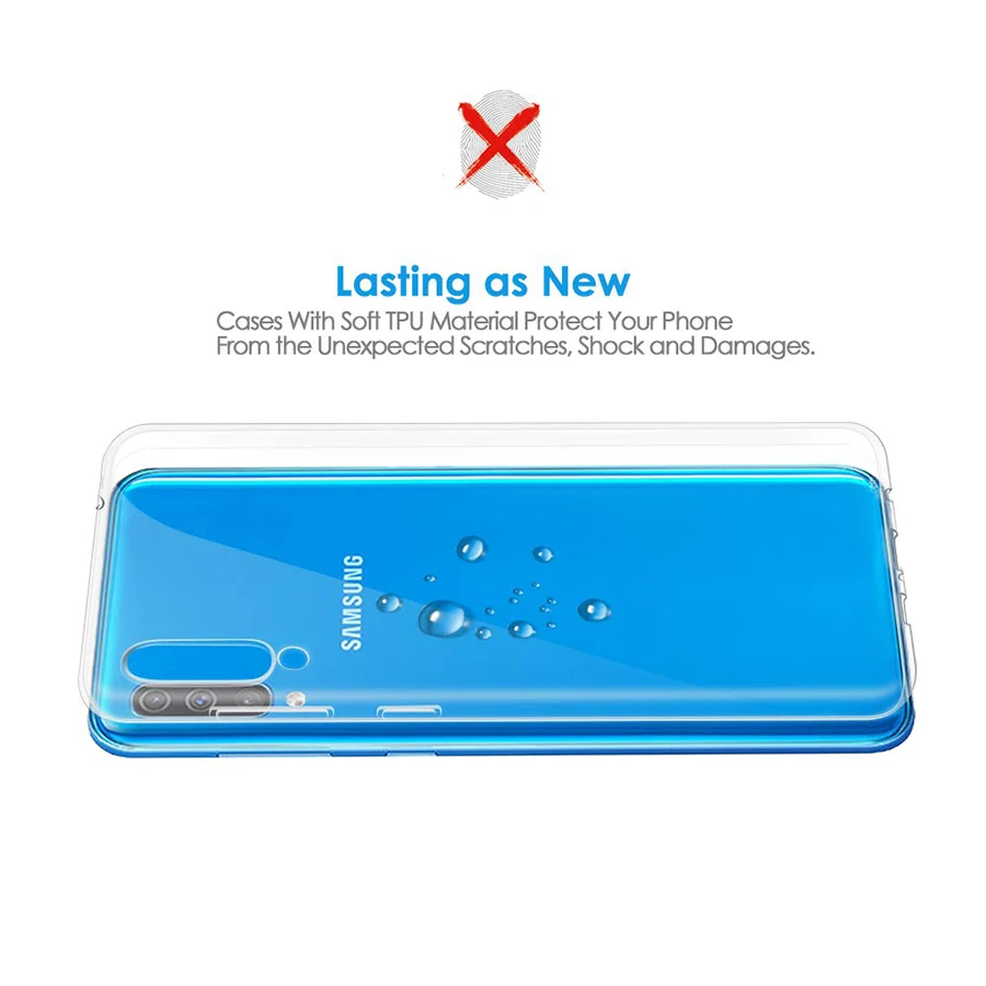 Прозрачный мягкий ТПУ чехол для Samsung Galaxy A50 A30 A40 A70 телефона силиконовый M30 M20
