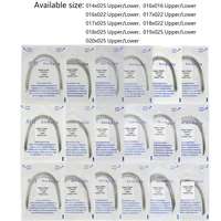 dental orthodontic super elastic niti rectangular arch wire ovoid form upperlower 10packs100pcs