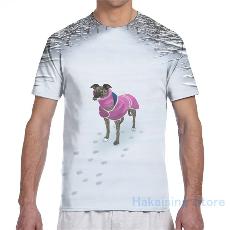 Новинка пальто на Рождество Мужская футболка женская со сплошным принтом модная