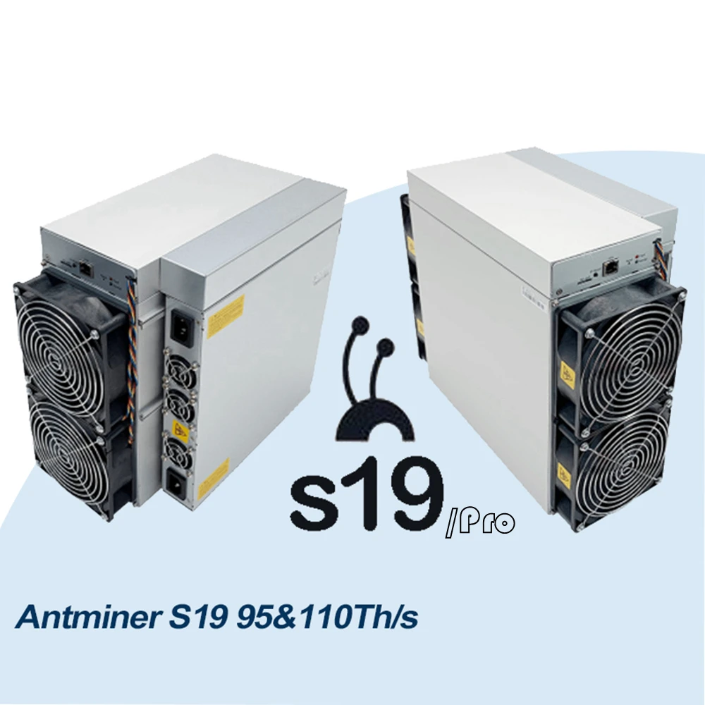 S19Pro 110TH S19 Asic Miner Bitcoin Mining Machine SHA256 Bitmain Antminer più potente 2021