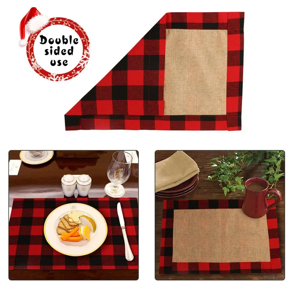 OurWarm 2 шт. новогодние и рождественские украшения стола 28*44 см двухсторонние