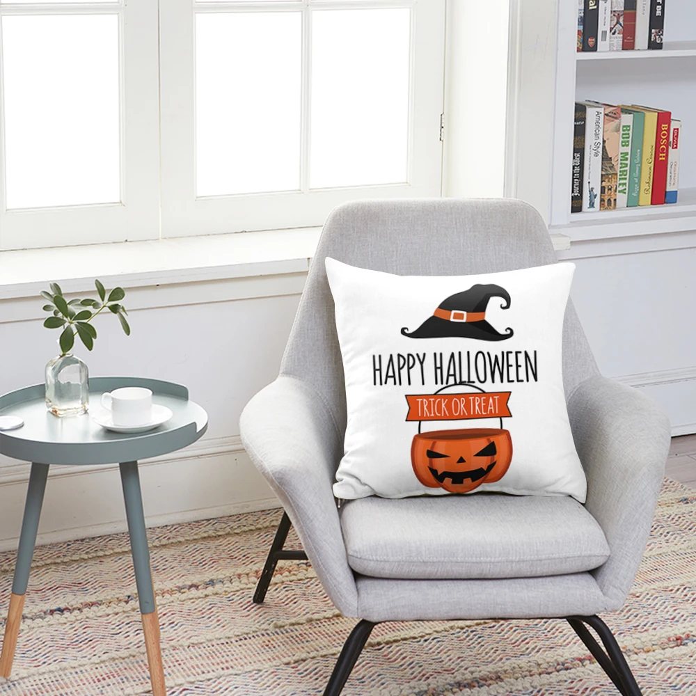 DIDIHOU наволочка для подушки на Хеллоуин желтая с буквенным принтом Наволочки