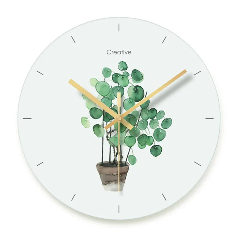 Женские Простые настенные часы круглые Настенные для спальни гостиной столовой