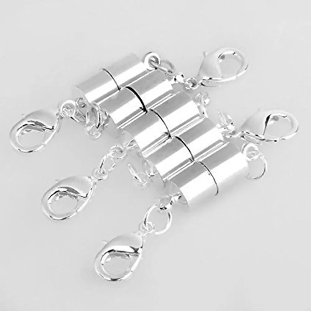 

5Pcs Magnetic Lobster Clasp Round Clip Converters for Jewelry Necklace Bracelet Connectors Magnet Clasps Accessorie