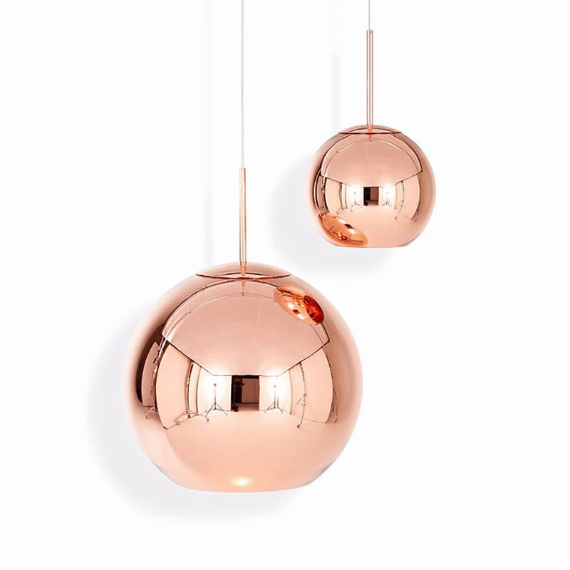 Постмодерн домашний декор подвесной светильник с медным покрытием и стеклянным