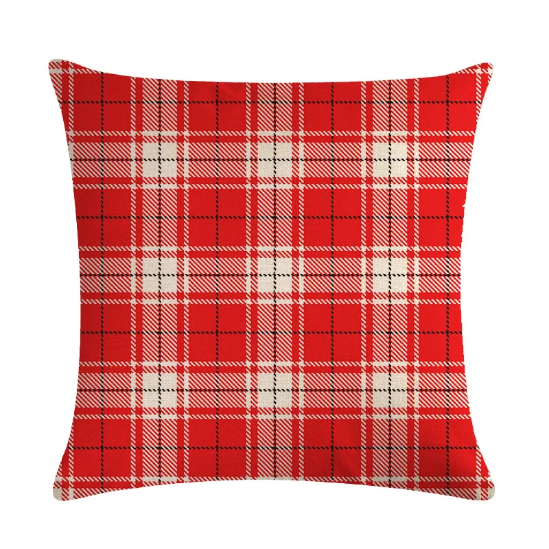 

Home Decor Vintage Plaid Linen Cushion Cover Decorative Living Room Bedroom Sofa Car Lattice Square PIllow Case 45x45cm