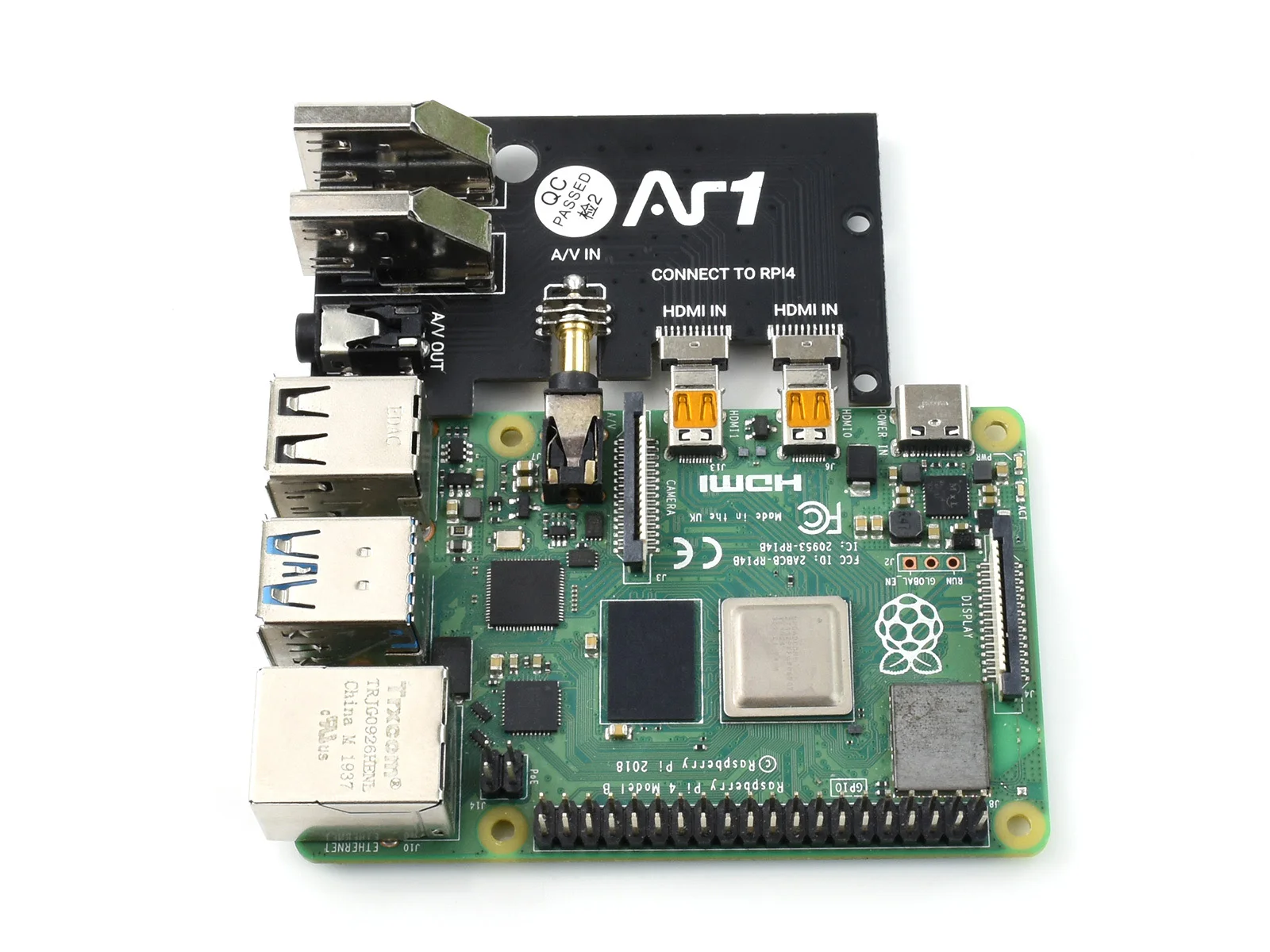 Алюминиевый Чехол Waveshare Argon ONE A для Raspberry Pi 4 с безопасной кнопкой питания и двумя