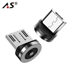 A.S Магнитный кабель 1-го поколения с разъемами типа C Micro USB, круглые наконечники, зарядный кабель, вилки для iPhone, Lightning, Samsung, зарядный провод