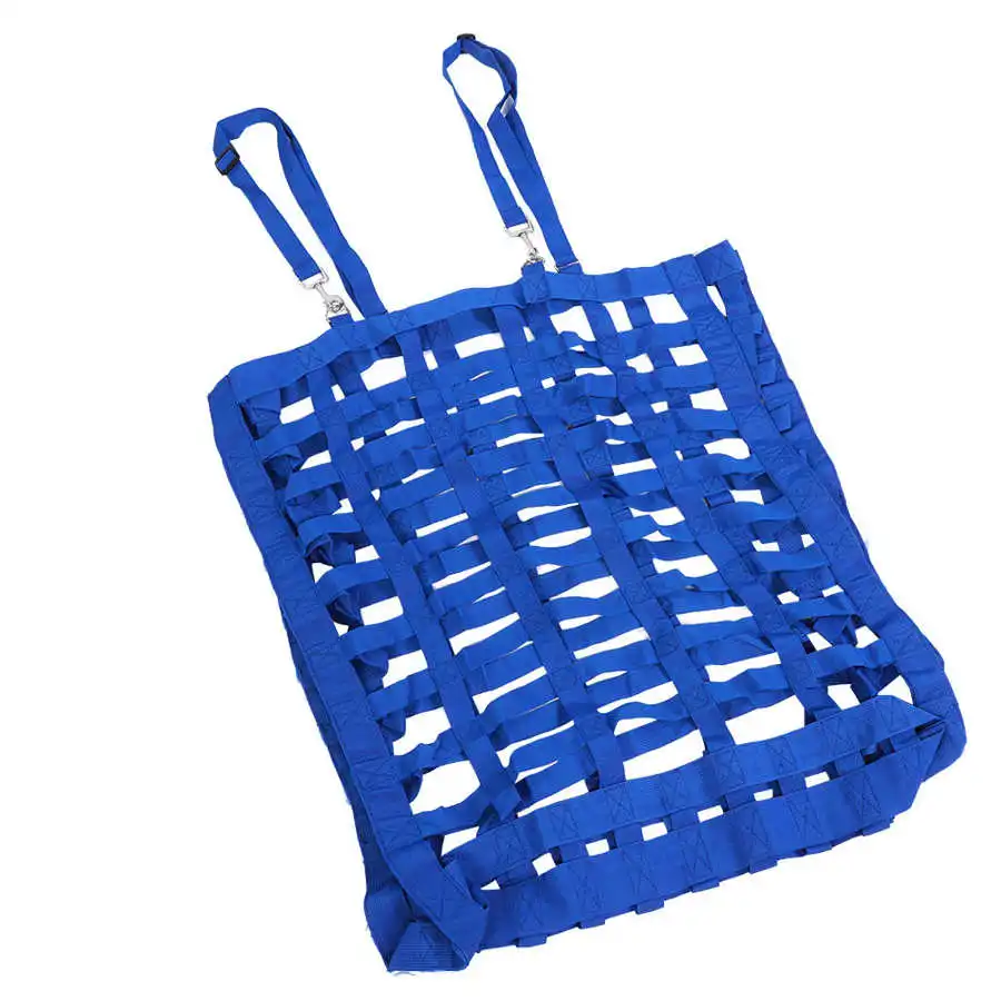 Сетка для сена сумка медленной подачи синяя соломенная кормушки большая с