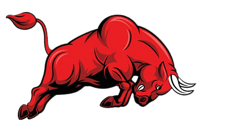 

17cm*10cm for Bull Red Jumps Car Sticker Car Accessories PVC