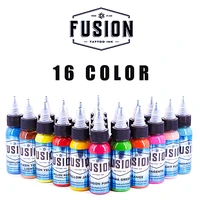 new fusion 30 ml bottle tattoo airbrush ink 16 colors pigment set for body paint tattoo color pigment tattoo supply