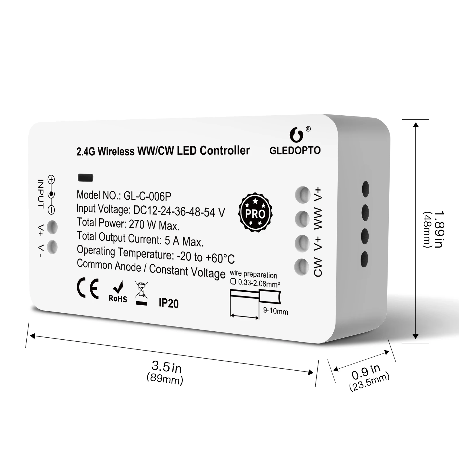 Светодиодная лента Zigbee 3 0G OPTO Pro WW/CW контроллер светодиодный ных лент 12-54 в