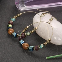 oe new retro earrings ring gem metal earring earrings jewelry women personalized gifts
