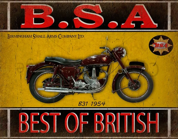 BSA B31 1954 мотоцикл табличка Бар Паб винтажный Ретро настенный Декор постер для дома