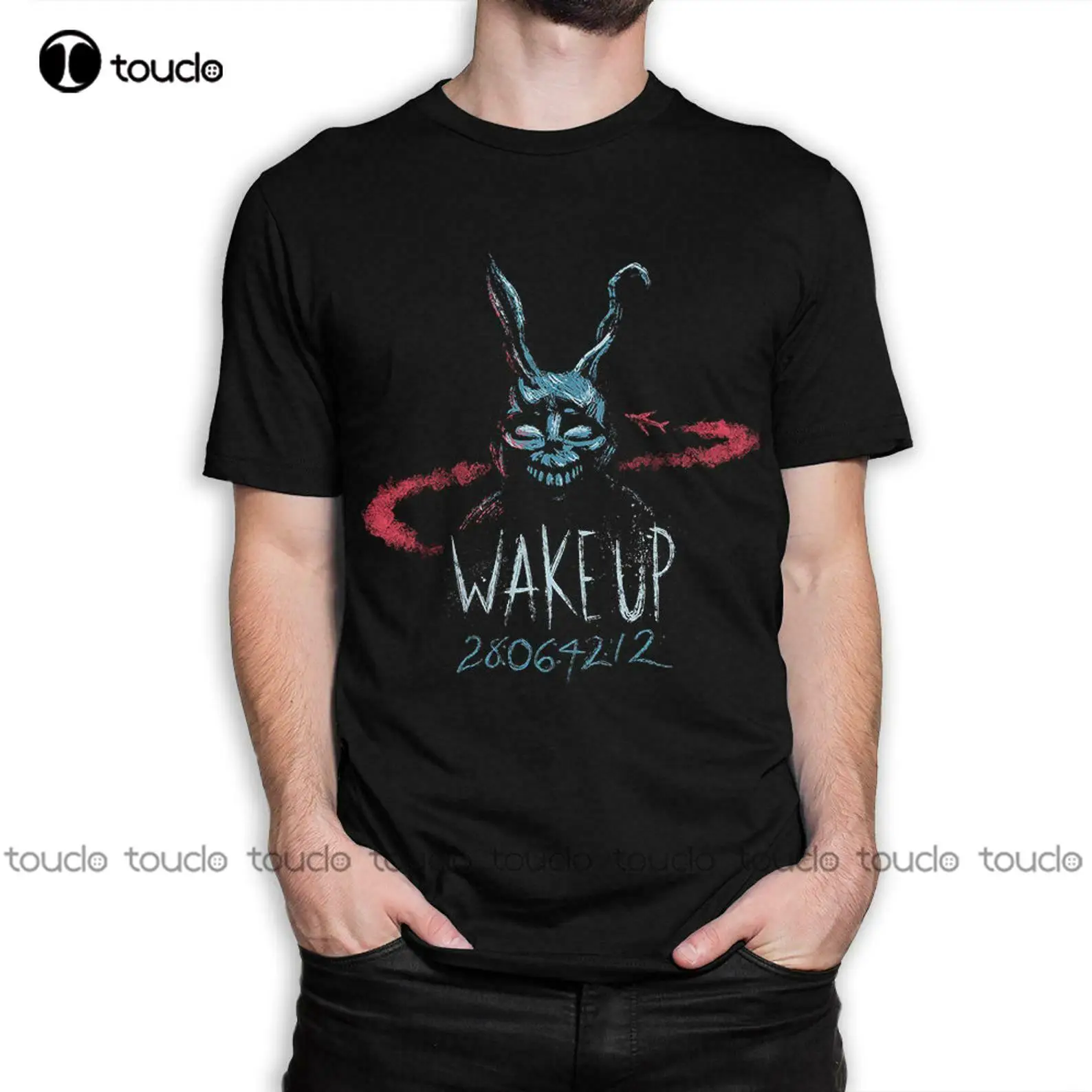 

Donnie Darko Wake Up T-Shirt, 100% Cotton Tee, Men's Women's All Sizes black shirts for women Custom aldult Teen unisex xs-5xl