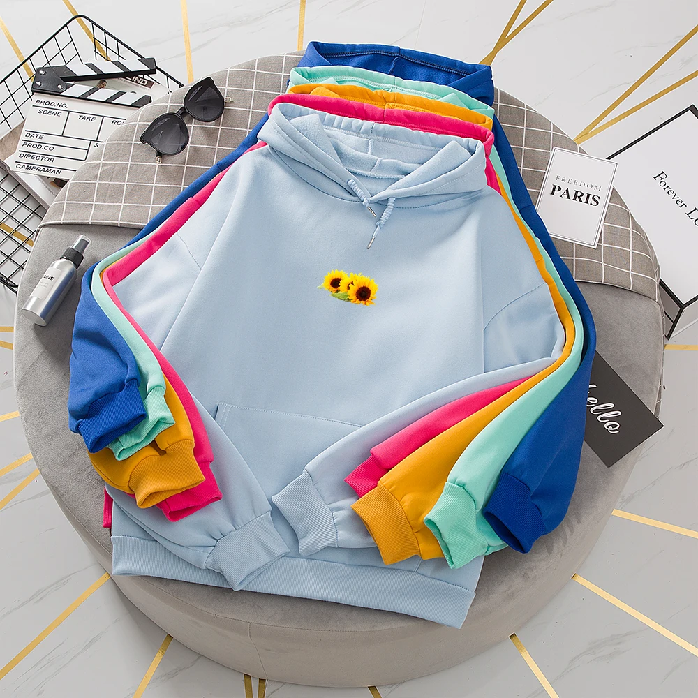 Flower Hoodie Aesthetic Clothes Oversized Hoodie Womens Sweetshirt Ulzzang Graphic Hoodies Sport Jumper Hoody Women Large Size