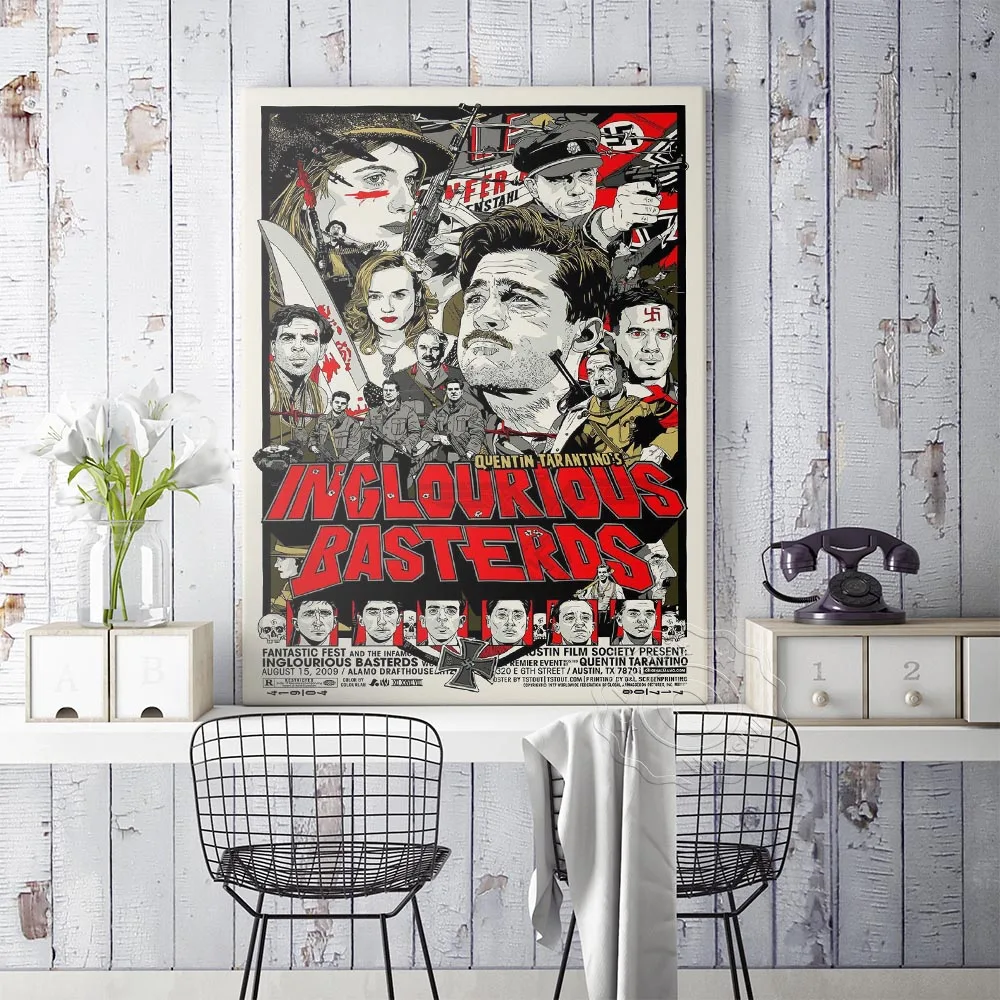 Inglourious Basterds классический фильм ретро постеры настенная живопись печать на холсте