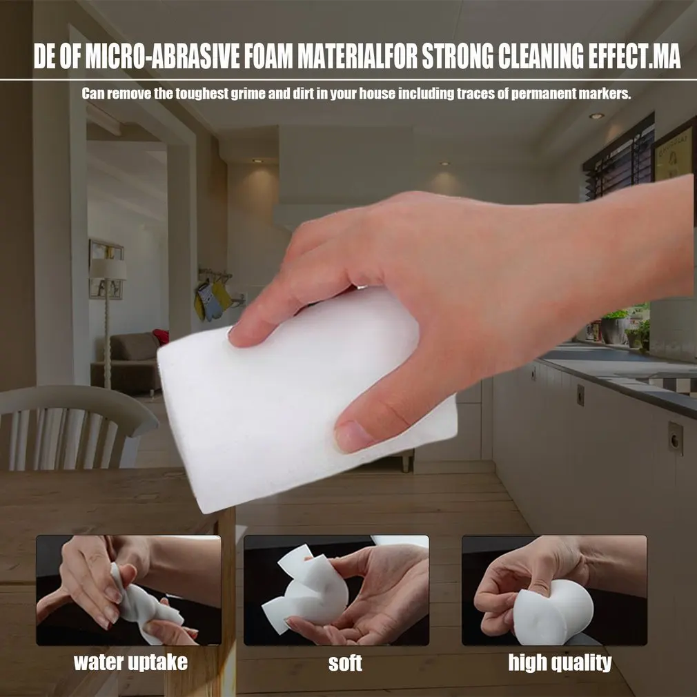 10 шт./лот белая волшебная губка очиститель ластик многофункциональный