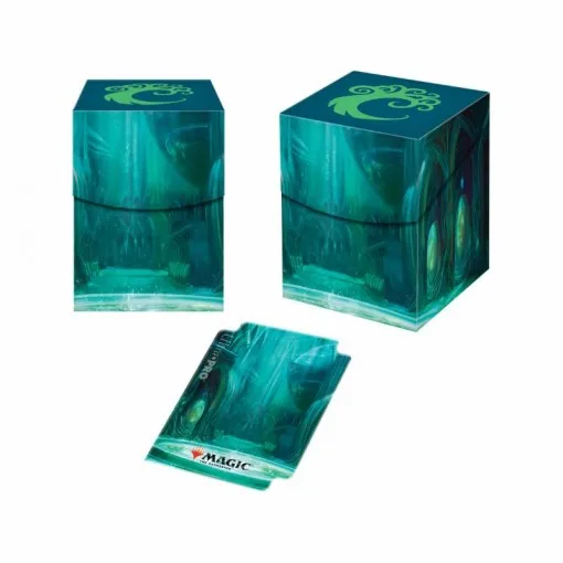 Черный Ультра Pro Deck Box Ravnica десять гильдий настольные игры карты TCG колода чехол для магических карт MGT/Pkm/YGO/сборные игры - Цвет: Черный