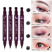 2 in1 seal stamp liquid eyeliner pencil eyes makeup waterproof fast dry lasting black stamps seal eyeliner pen korean cosmetics