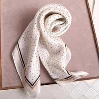 dot print kerchief silk satin hair scarf for women small shawls fashion hair scarfs female 7070cm square bag scarves for ladies