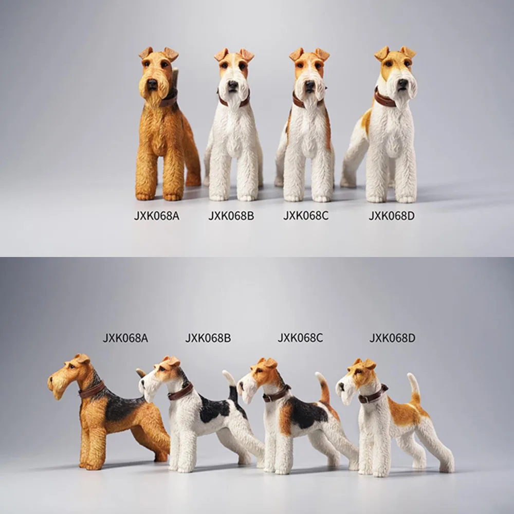 

In Stock JXK068 1/6 Scale Static Foxterrier Animal Resin Diaplay Dog Statue Collection Toys Fit 12inch Action Figure Toy Model