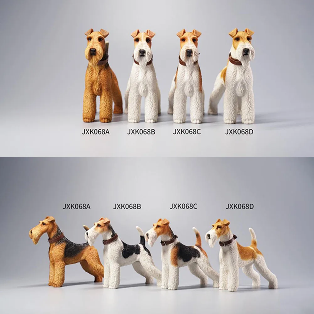 

Статическая статуэтка животного Foxterrier, модель игрушечной собаки из смолы
