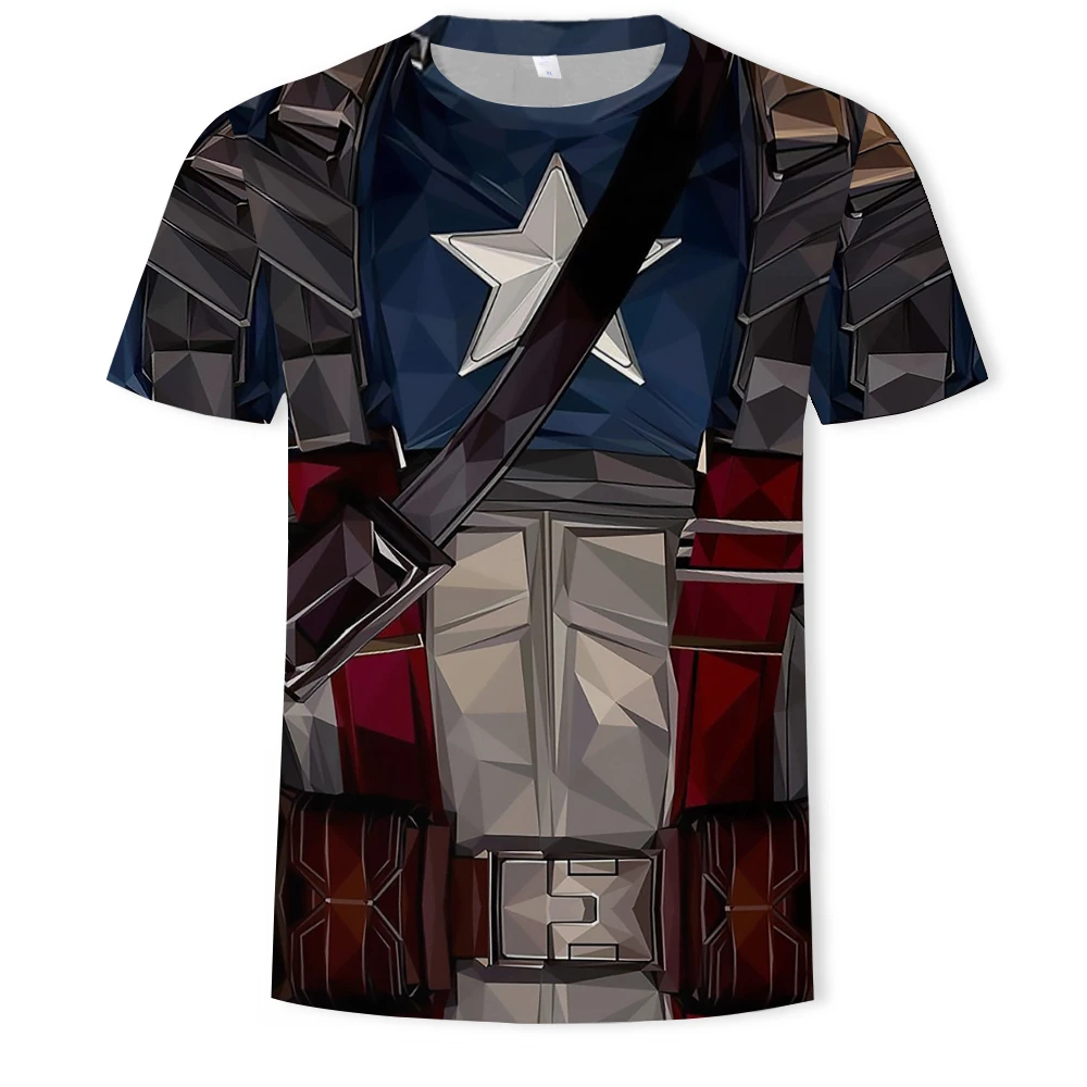 

2021 summer new men's 3DT shirt movie character 3D digital printing hip-hop cool men plus size shirt short sleeves
