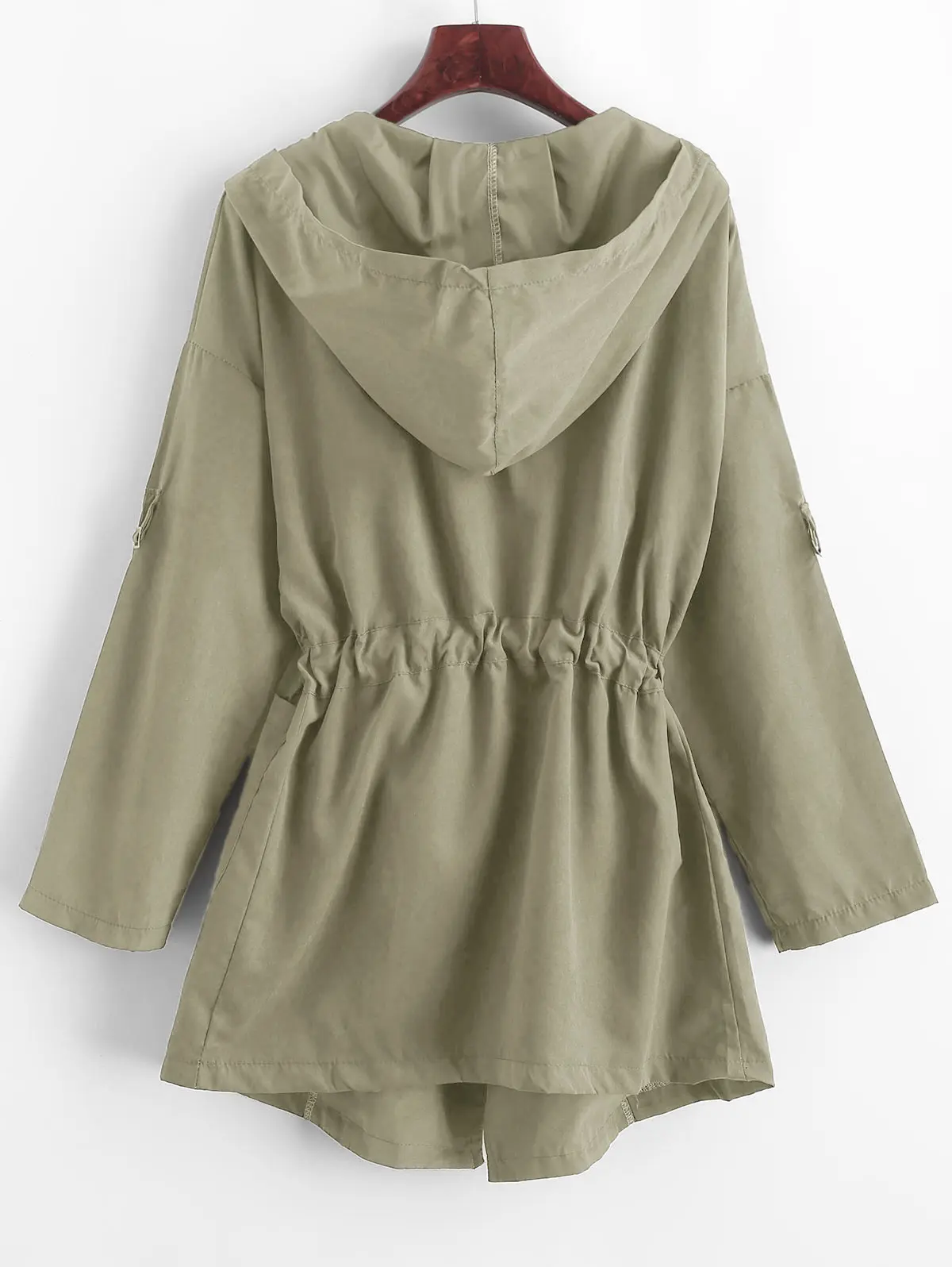 Zaful однотонные Женские повседневные рубашки Зимние с капюшоном Длинные рукава