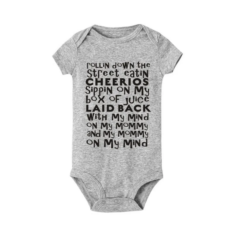 

Summer Infant Newborn Baby Boy Girls Cotton Letters My Mommy Print Bodysuit Playsuit Baby Grows Outfits Ropa De Bebe