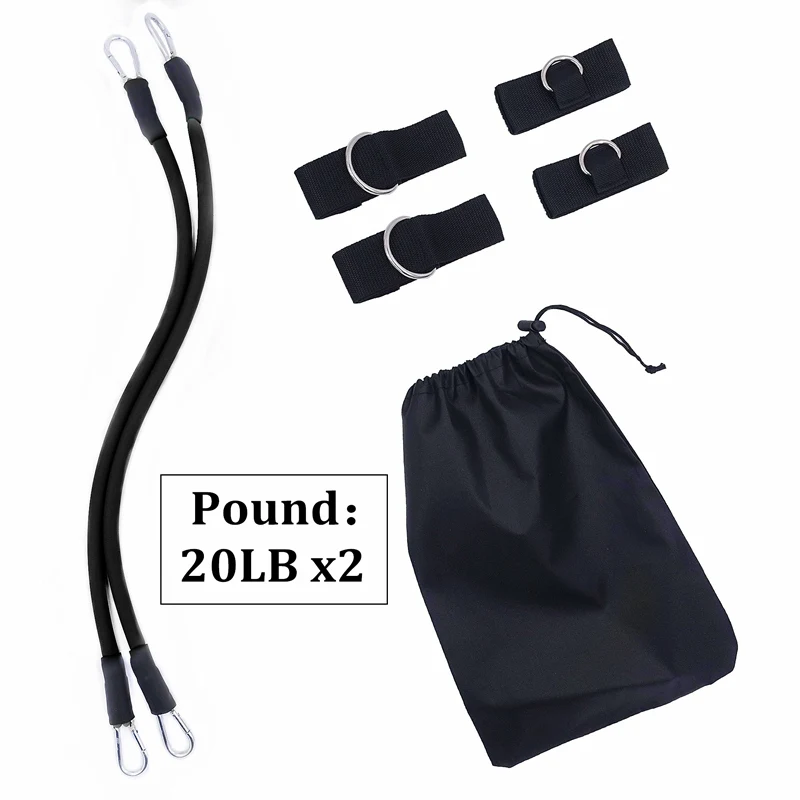 Black-20LB x2 Волейбольные тренировочные аксессуары, поддерживающие резинки, тренируются для выкидывания рук, чтобы предотвратить чрезмерное движение вверх - Цвет: Black-20LB x2