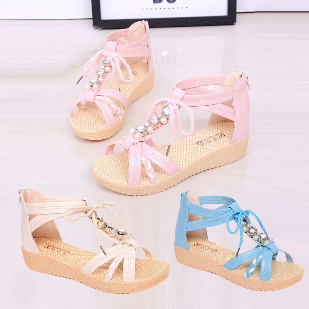 

2121 Summer Women Sandals Wedges Sandals Ladies WoMen Casual Peep-toe Flat Buckle Shoes Roman Summer Sandals For Women Beach