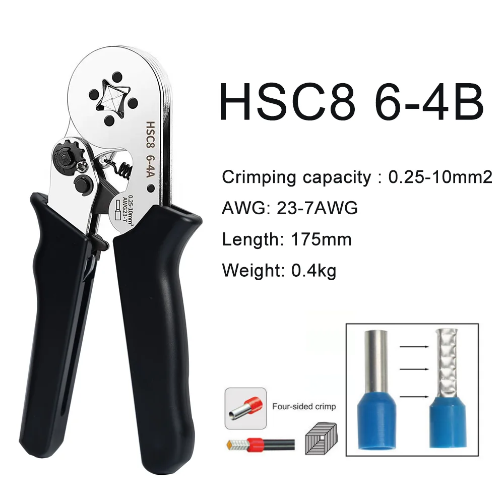 Обжимной зажим инструмент для обжима проводов строительный HSC8 6-6