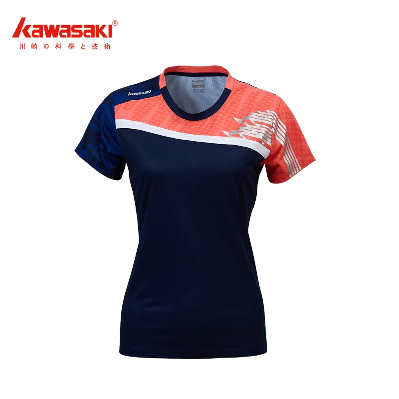 Kawasaki spor T-shirt kadın için masa tenisi o-boyun nefes Badminton spor T-shirt ST-Q2309