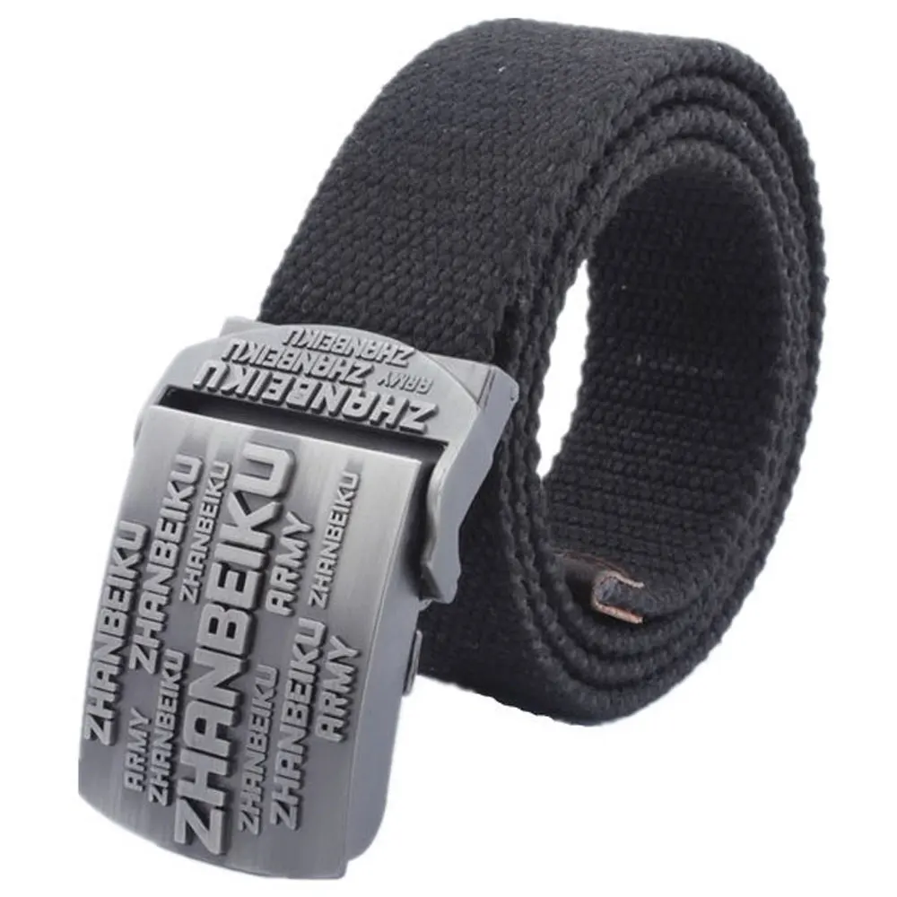Style3 Black Мужской ремень, уплотненный холст, Нью-Йорк щит, ремни, военный пояс, армейский тактический ремень, высокое качество, ремень 110, 140 см, 10 цветов - Цвет: Style3 Black