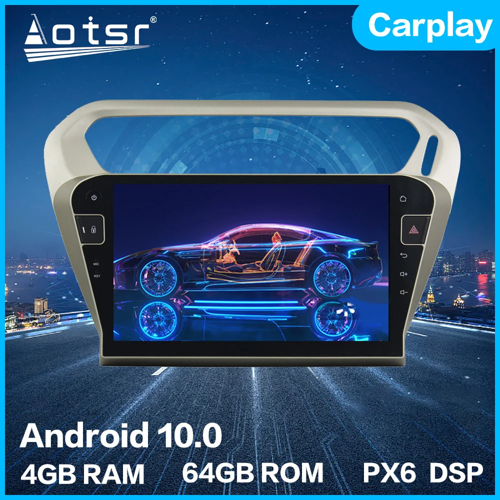 Aotsr Android 10 0 4 + 64 ГБ Автомобильный Радио плеер GPS навигация автомобильный стерео HD